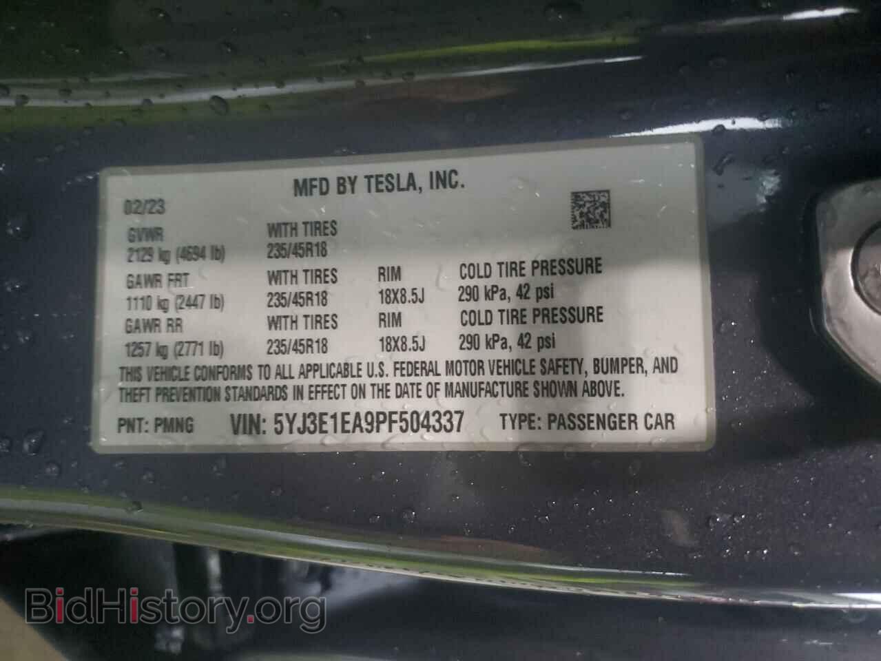 2023 TESLA MODEL 3 - VIN: 5YJ3E1EA9PF504337 - Photo 12