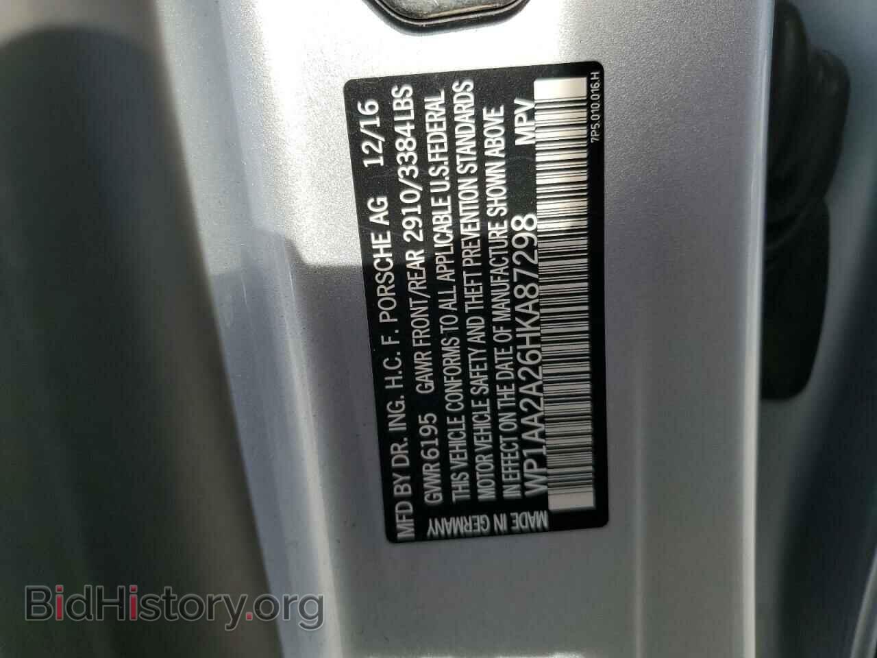 2017 PORSCHE CAYENNE - VIN: WP1AA2A26HKA87298 - Фото 13