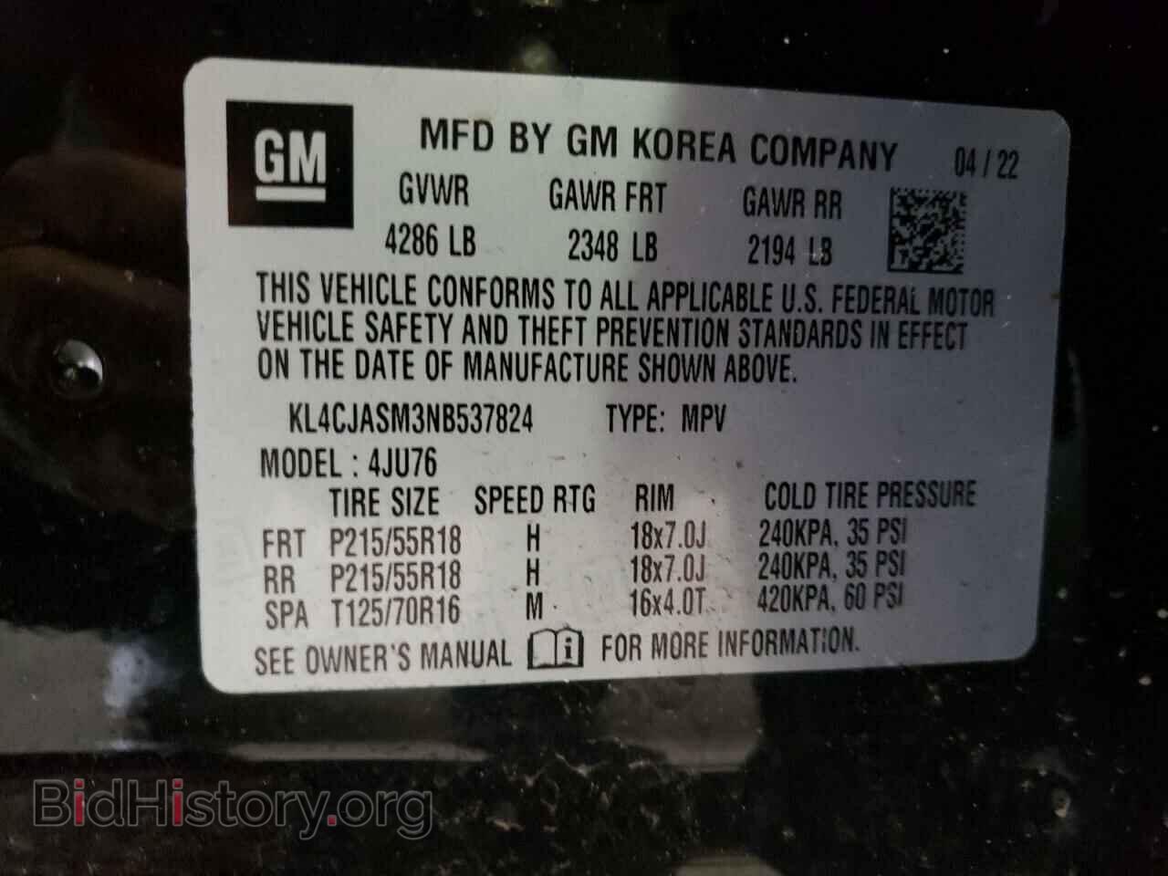 2022 BUICK ENCORE - VIN: KL4CJASM3NB537824 - Photo 12
