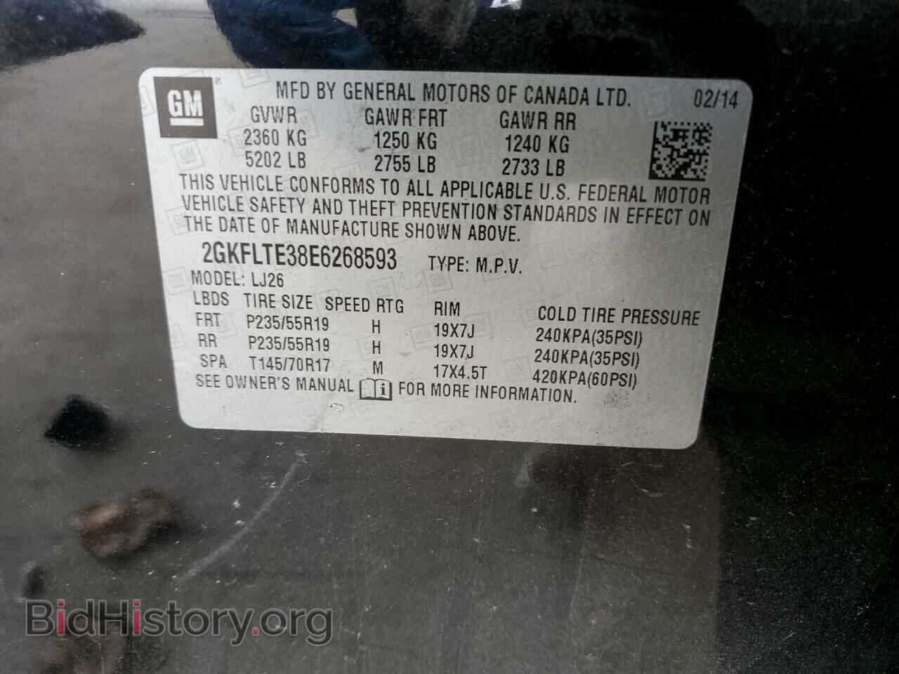 2014 GMC TERRAIN - VIN: 2GKFLTE38E6268593 - Photo 13