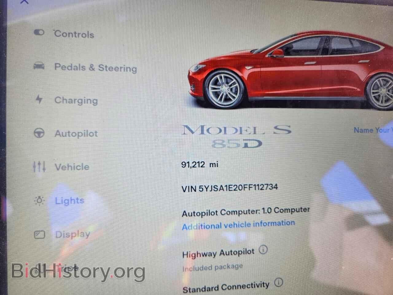 2015 TESLA MODEL S - VIN: 5YJSA1E20FF112734 - Photo 9