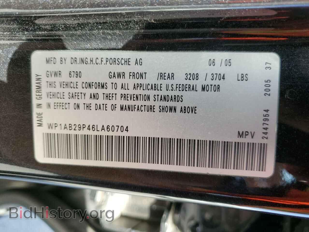 2006 PORSCHE CAYENNE - VIN: WP1AB29P46LA60704 - Фото 13