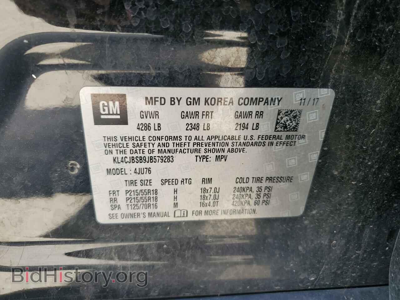 2018 BUICK ENCORE - VIN: KL4CJBSB9JB579283 - Photo 13