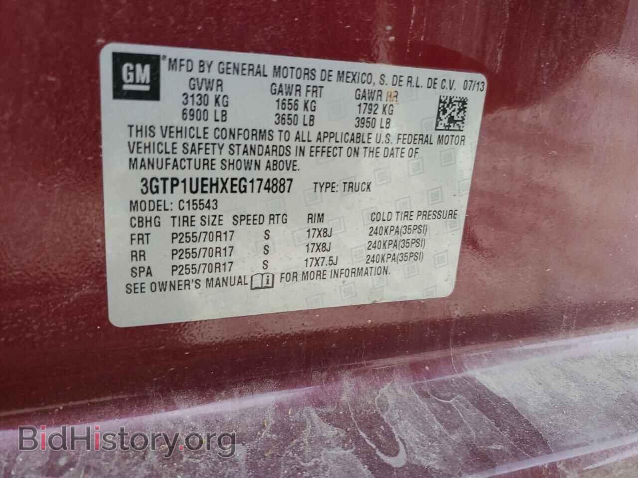 2014 GMC All Models - VIN: 3GTP1UEHXEG174887 - Фото 12