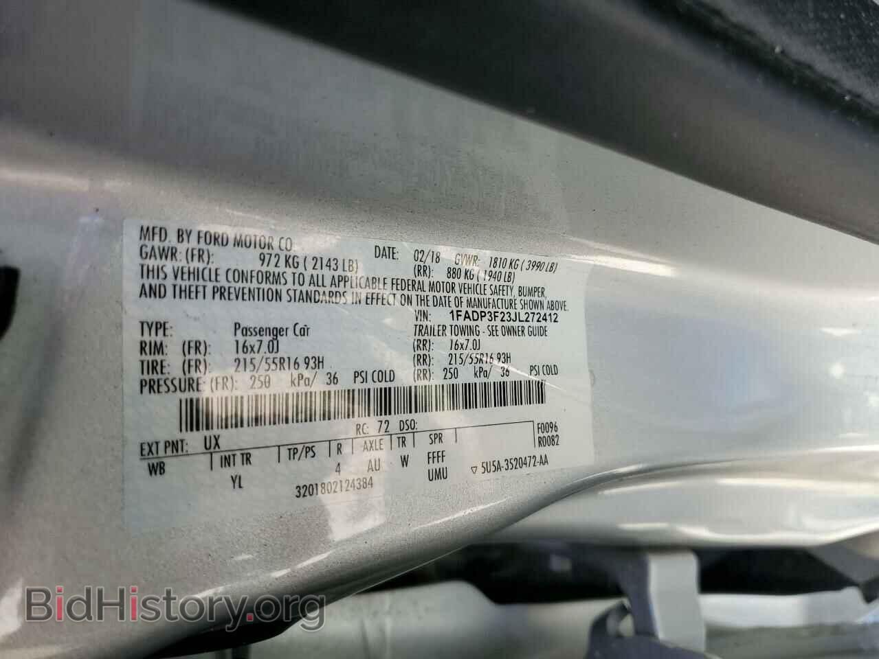 2018 FORD FOCUS - VIN: 1FADP3F23JL272412 - Фото 12