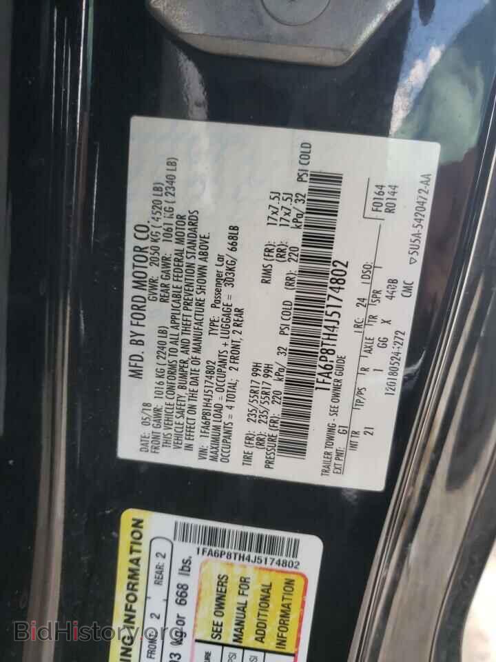 2018 FORD ALL Models - VIN: 1FA6P8TH4J5174802 - Фото 12