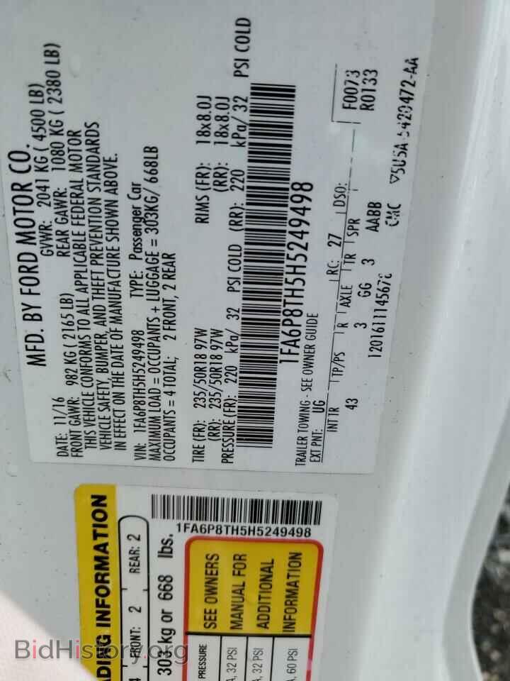 2017 FORD ALL Models - VIN: 1FA6P8TH5H5249498 - Photo 13