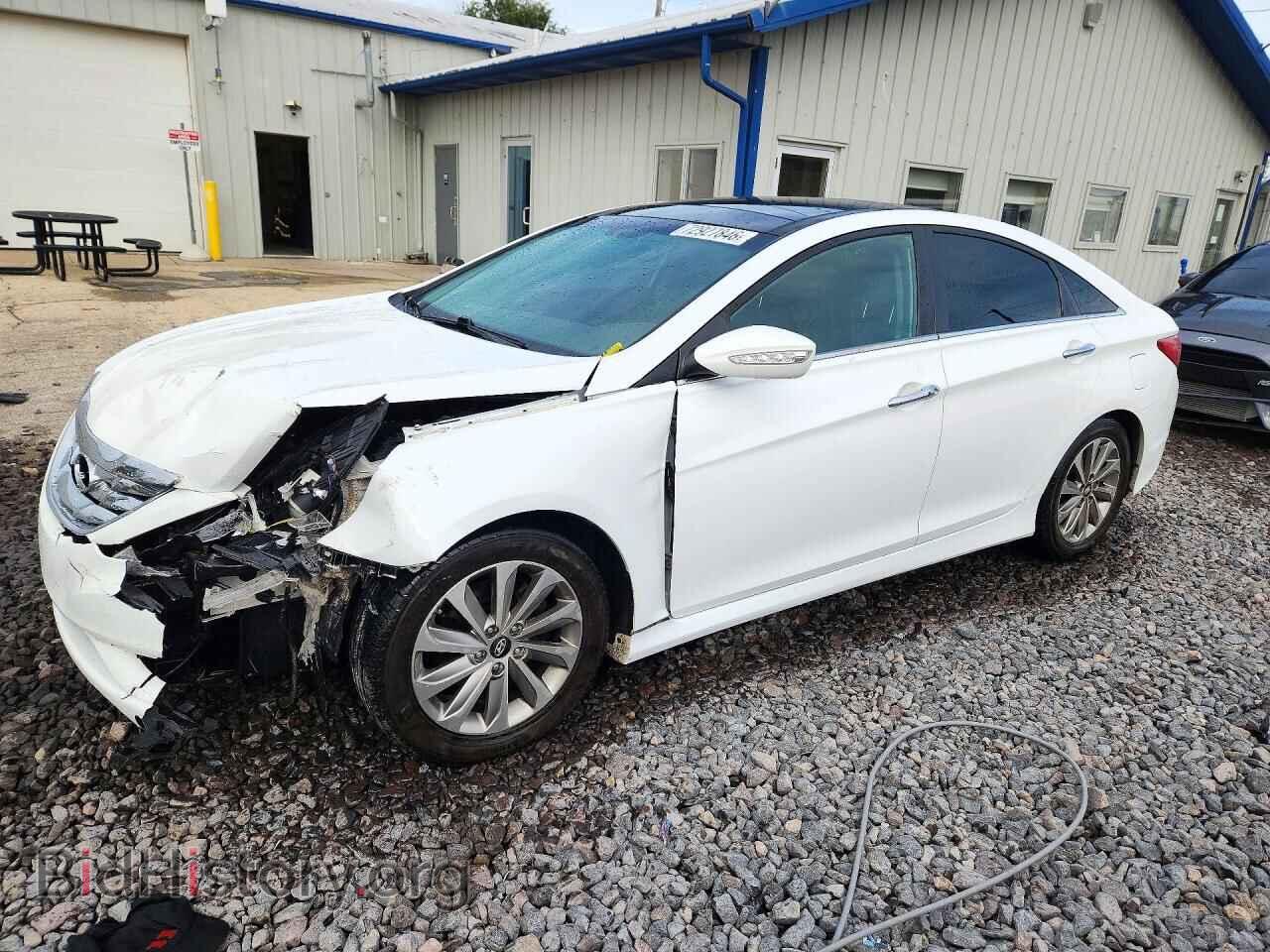 2014 Hyundai SONATA Limited (VIN 5NPEC4AC1EH898986) — фото 1 из 14, Copart, повреждение: передняя часть