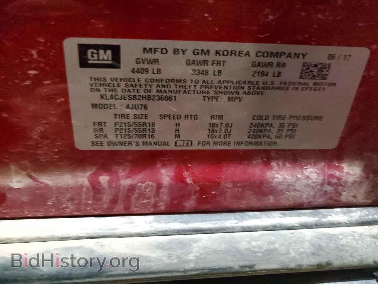 2017 BUICK ENCORE - VIN: KL4CJESB2HB236861 - Photo 12
