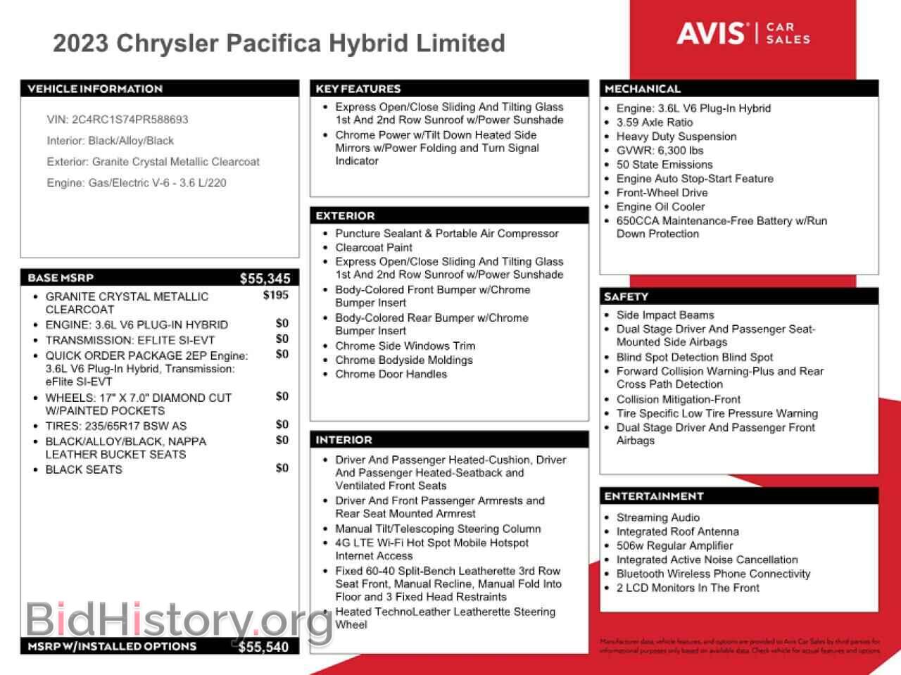 2023 CHRYSLER PACIFICA - VIN: 2C4RC1S74PR588693 - Фото 13