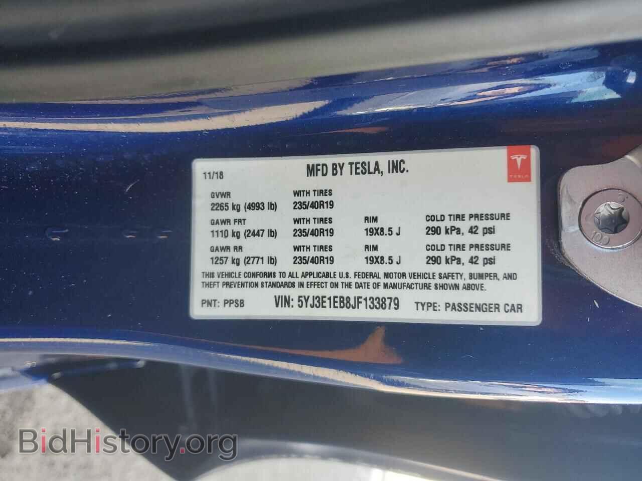2018 TESLA MODEL 3 - VIN: 5YJ3E1EB8JF133879 - Photo 12