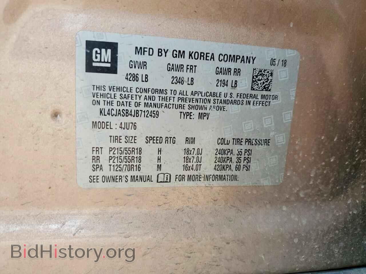 2018 BUICK ENCORE - VIN: KL4CJASB4JB712459 - Photo 13