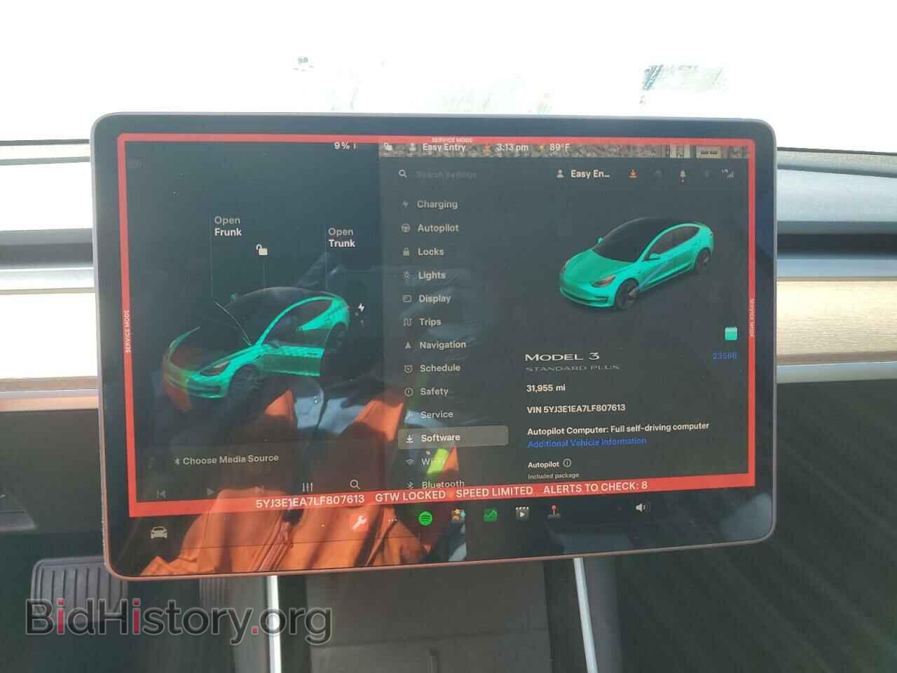 2020 TESLA MODEL 3 - VIN: 5YJ3E1EA7LF807613 - Фото 9
