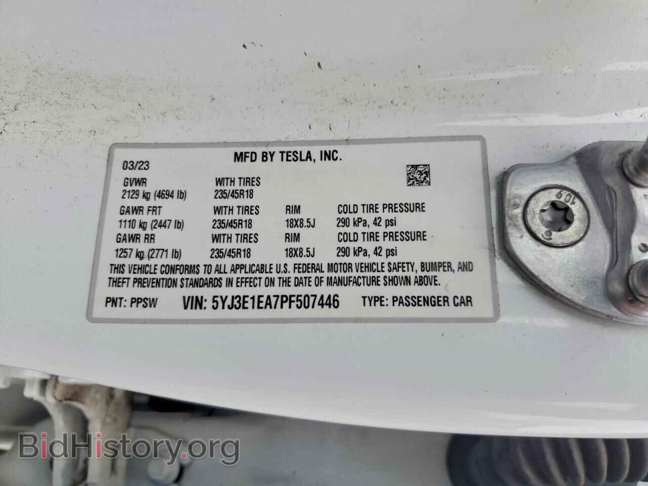 2023 TESLA MODEL 3 - VIN: 5YJ3E1EA7PF507446 - Photo 12