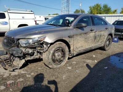 2014 Ford TAURUS Police Interceptor, brown — VIN 1FAHP2MK0EG182521, Copart