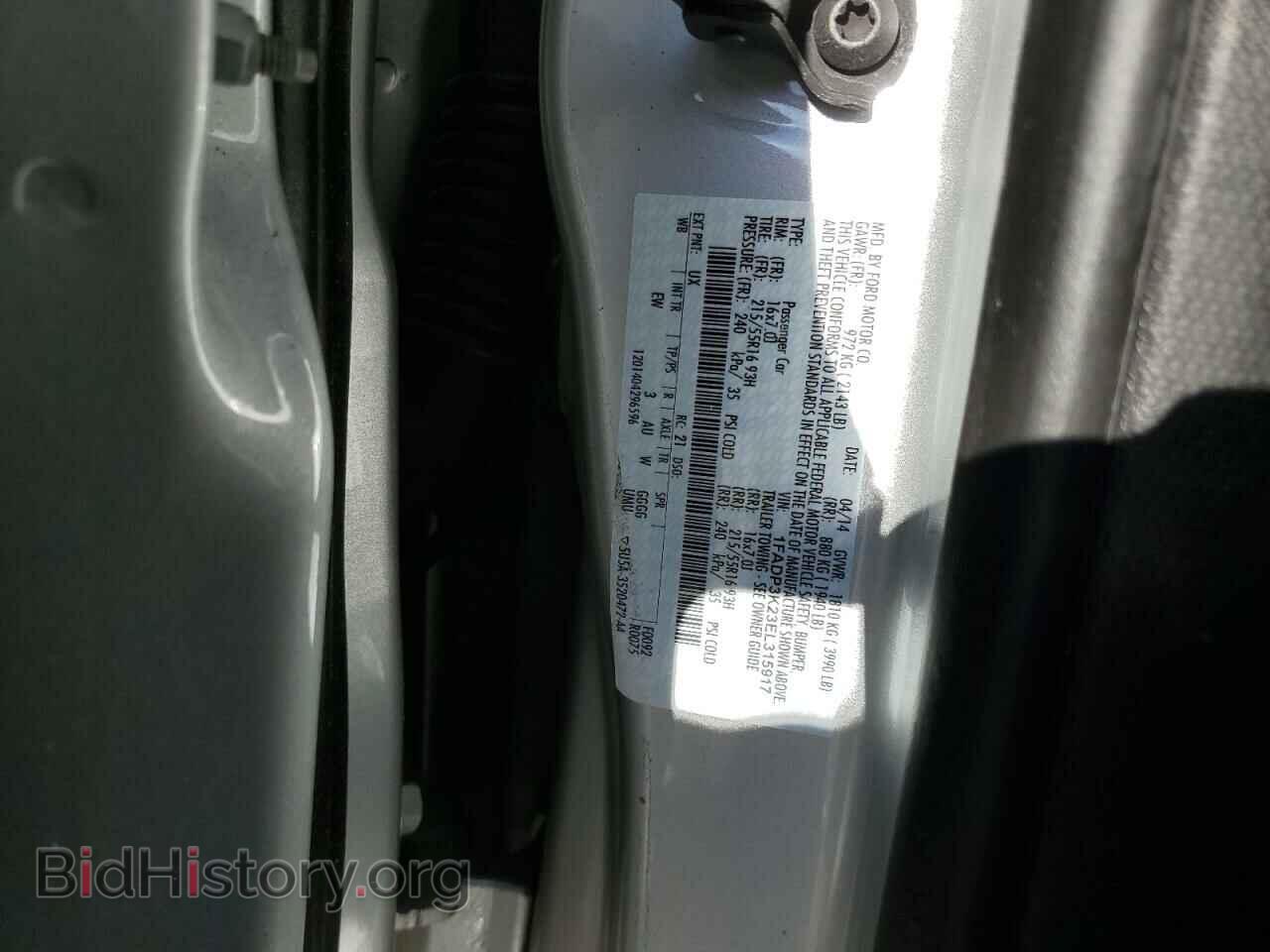 2014 FORD FOCUS - VIN: 1FADP3K23EL315917 - Фото 13
