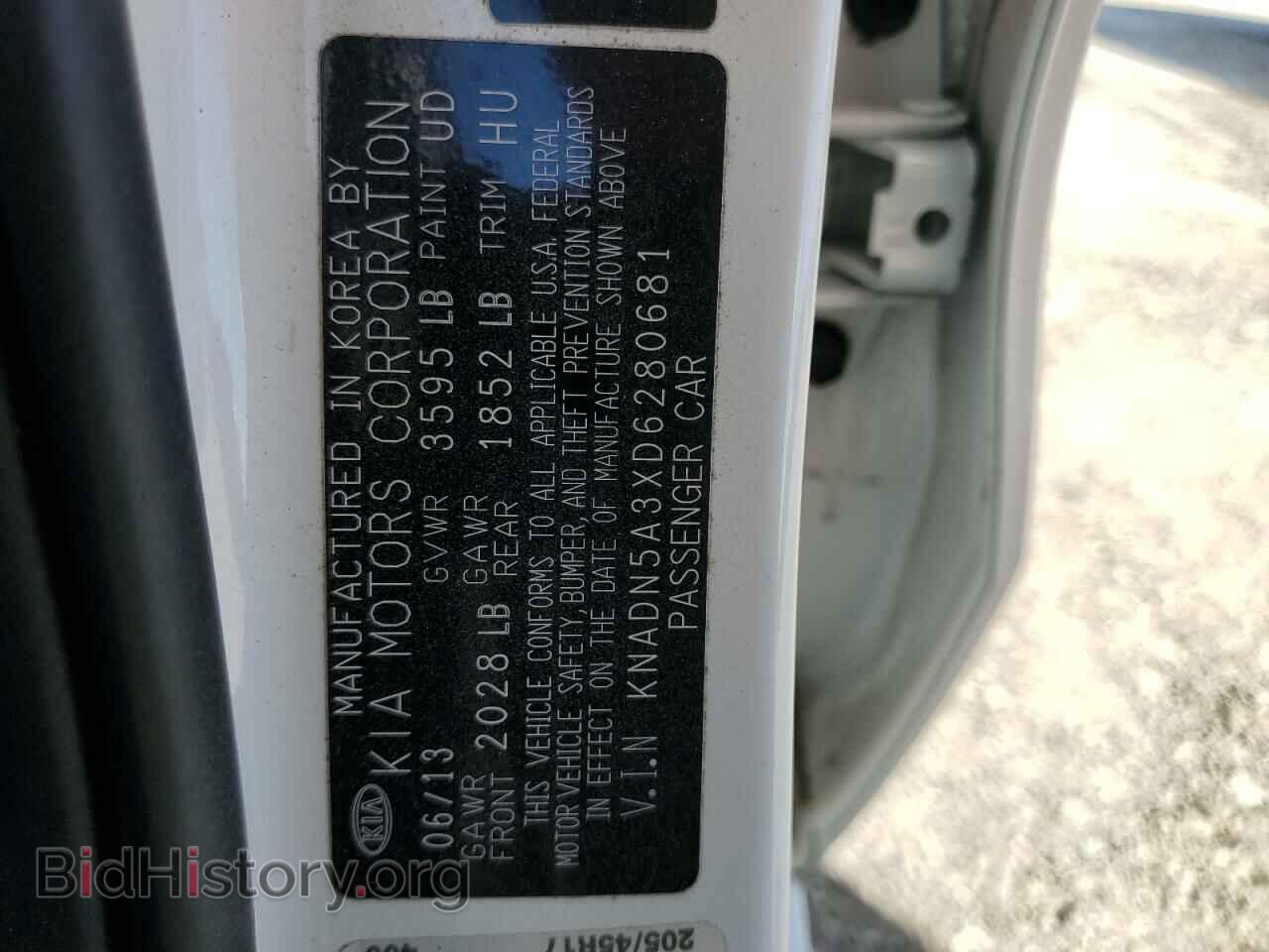 2013 KIA RIO - VIN: KNADN5A3XD6280681 - Фото 12