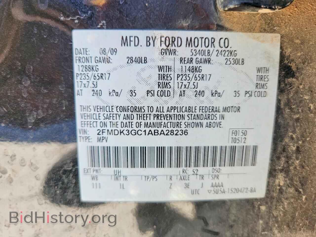 2010 FORD EDGE - VIN: 2FMDK3GC1ABA28236 - Фото 13