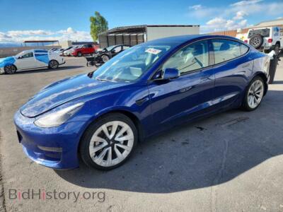 2022 Tesla MODEL 3, blue — VIN 5YJ3E1EA9NF368644, Copart