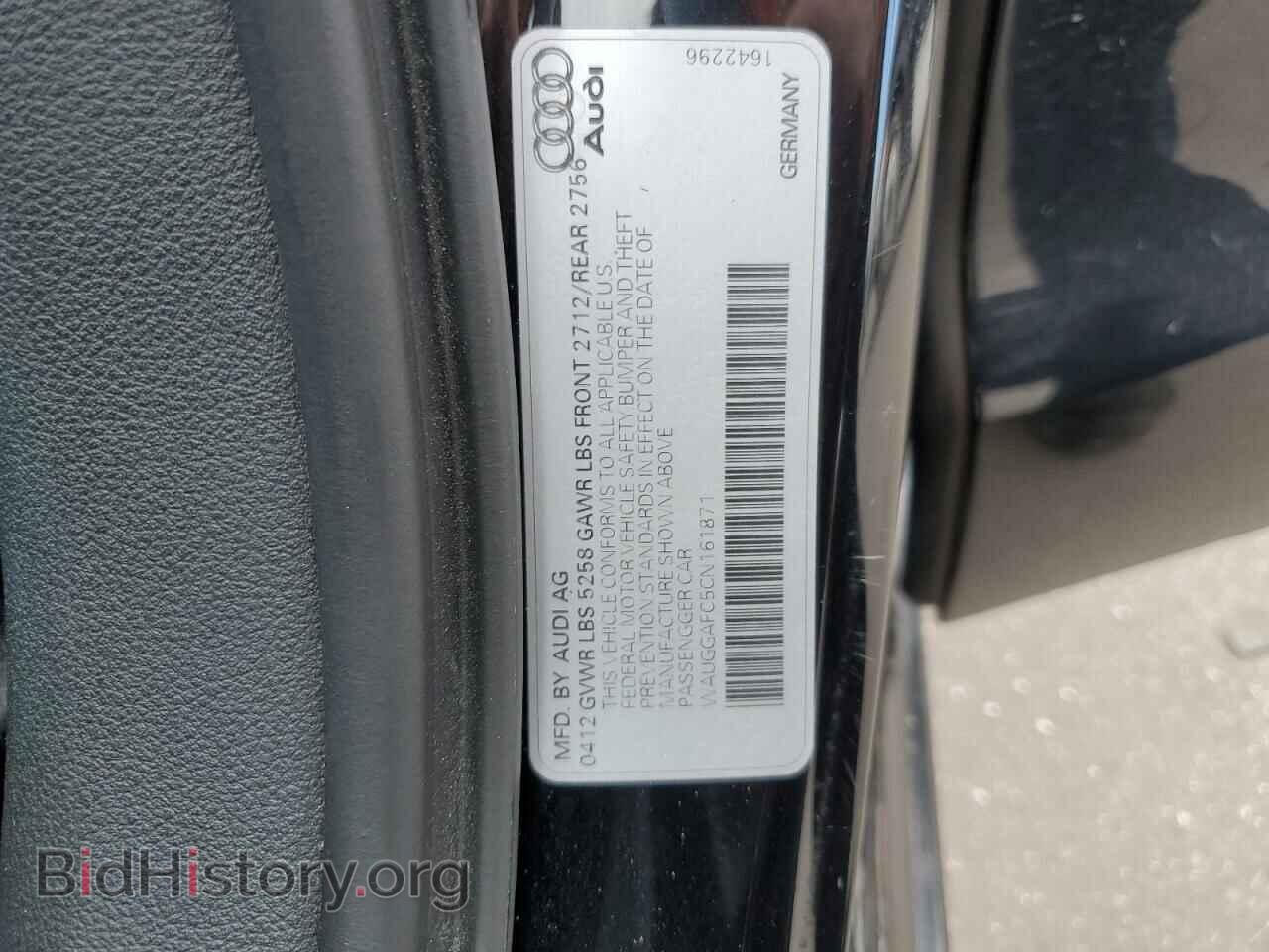 2012 AUDI A6 - VIN: WAUGGAFC5CN161871 - Фото 12