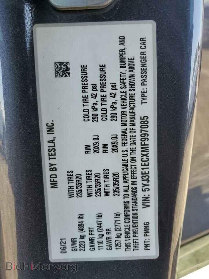 2021 TESLA MODEL 3 - VIN: 5YJ3E1ECXMF997085 - Photo 12