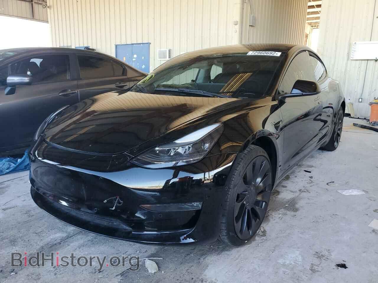Photo 5YJ3E1EC0NF182525 - TESLA MODEL 3 2022