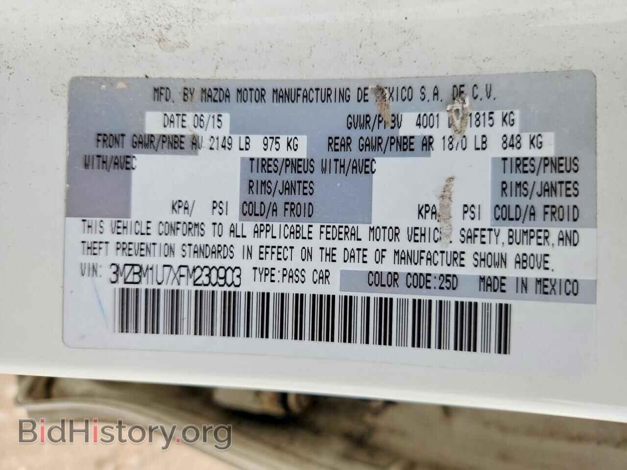 2015 MAZDA 3 - VIN: 3MZBM1U7XFM230903 - Фото 12