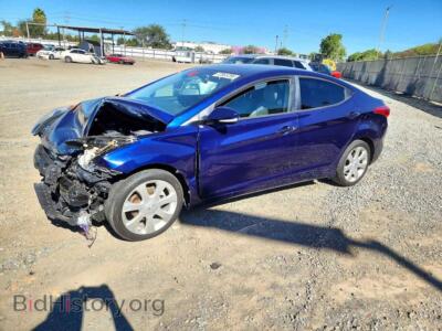 2012 Hyundai ELANTRA Limited, blue — VIN 5NPDH4AE5CH095237, Copart