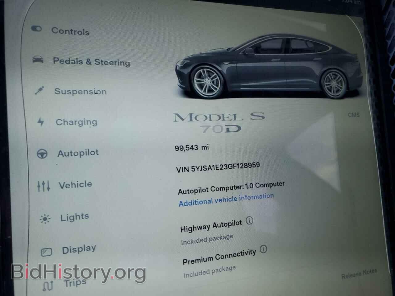 2016 TESLA MODEL S - VIN: 5YJSA1E23GF128959 - Photo 9