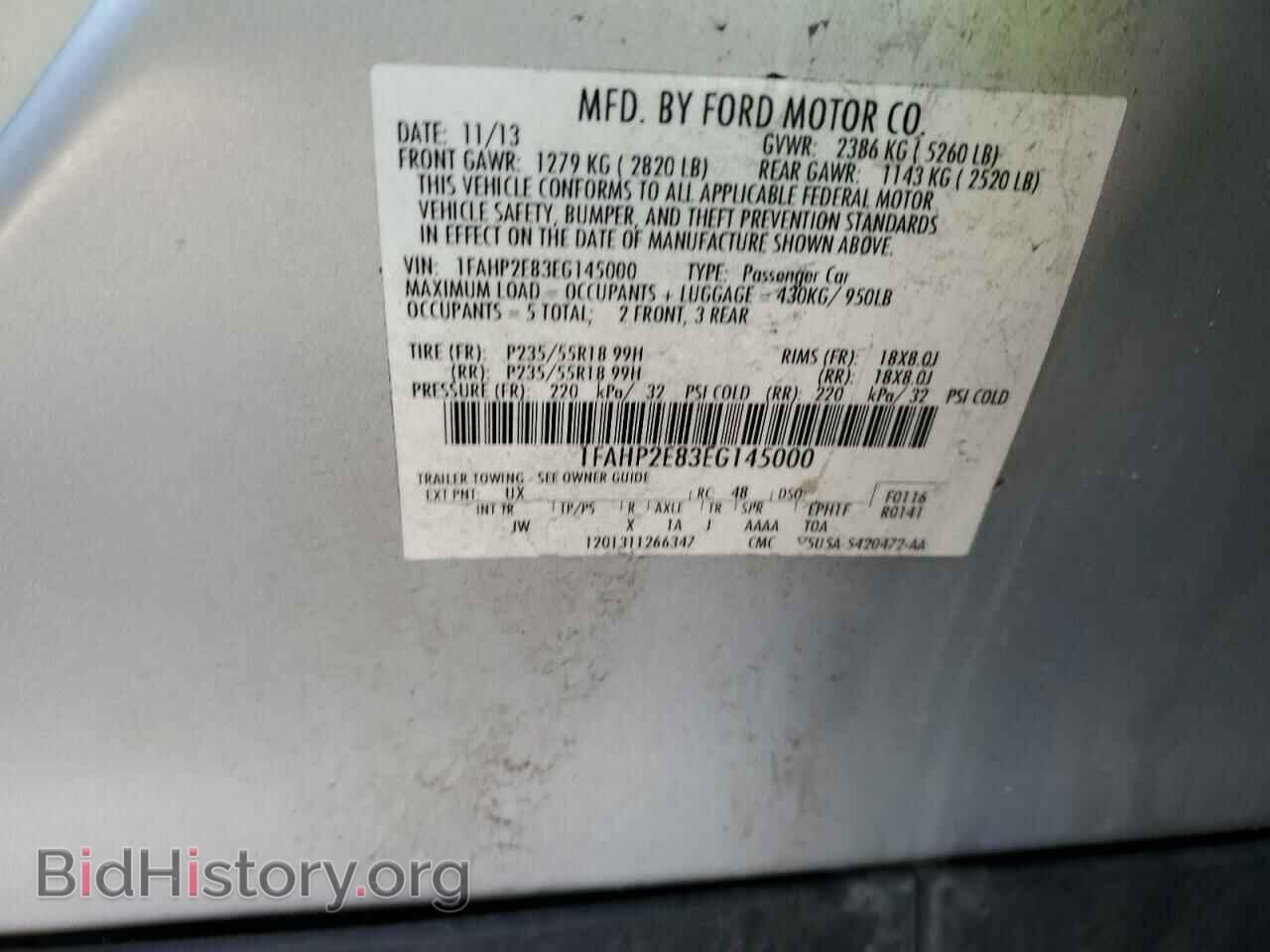 2014 FORD TAURUS - VIN: 1FAHP2E83EG145000 - Photo 12