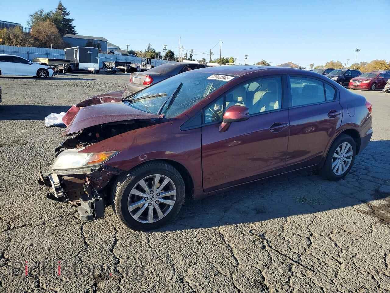 2012 Honda CIVIC EXL (VIN 2HGFB2F97CH543417) — photo 1 of 15, Copart, damage: front end