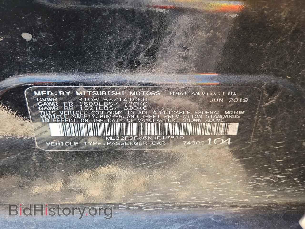 2019 MITSUBISHI MIRAGE - VIN: ML32F3FJ6KHF17810 - Photo 13