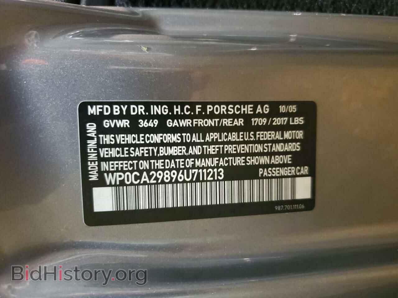 2006 PORSCHE BOXSTER - VIN: WP0CA29896U711213 - Фото 13
