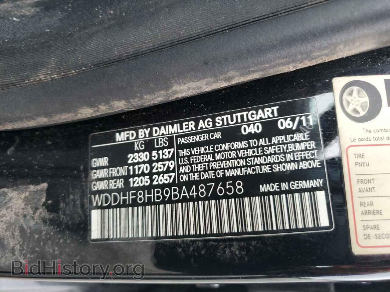 2011 MERCEDES-BENZ E-CLASS - VIN: WDDHF8HB9BA487658 - Фото 13