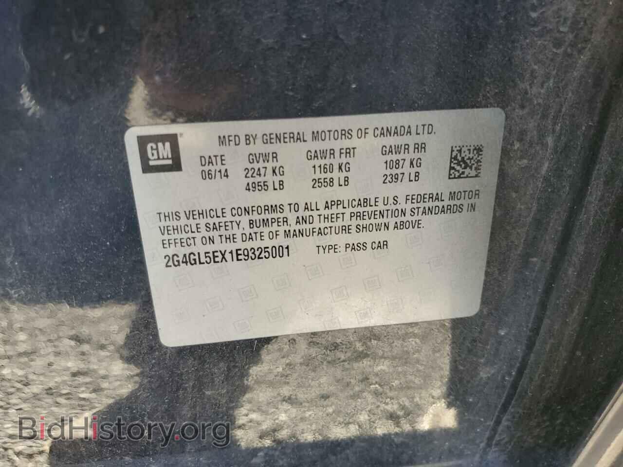 2014 BUICK REGAL - VIN: 2G4GL5EX1E9325001 - Фото 12