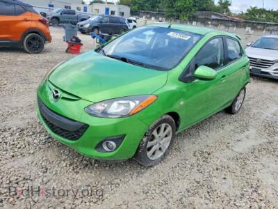 2012 Mazda 2, green — VIN JM1DE1LY4C0142852, Copart