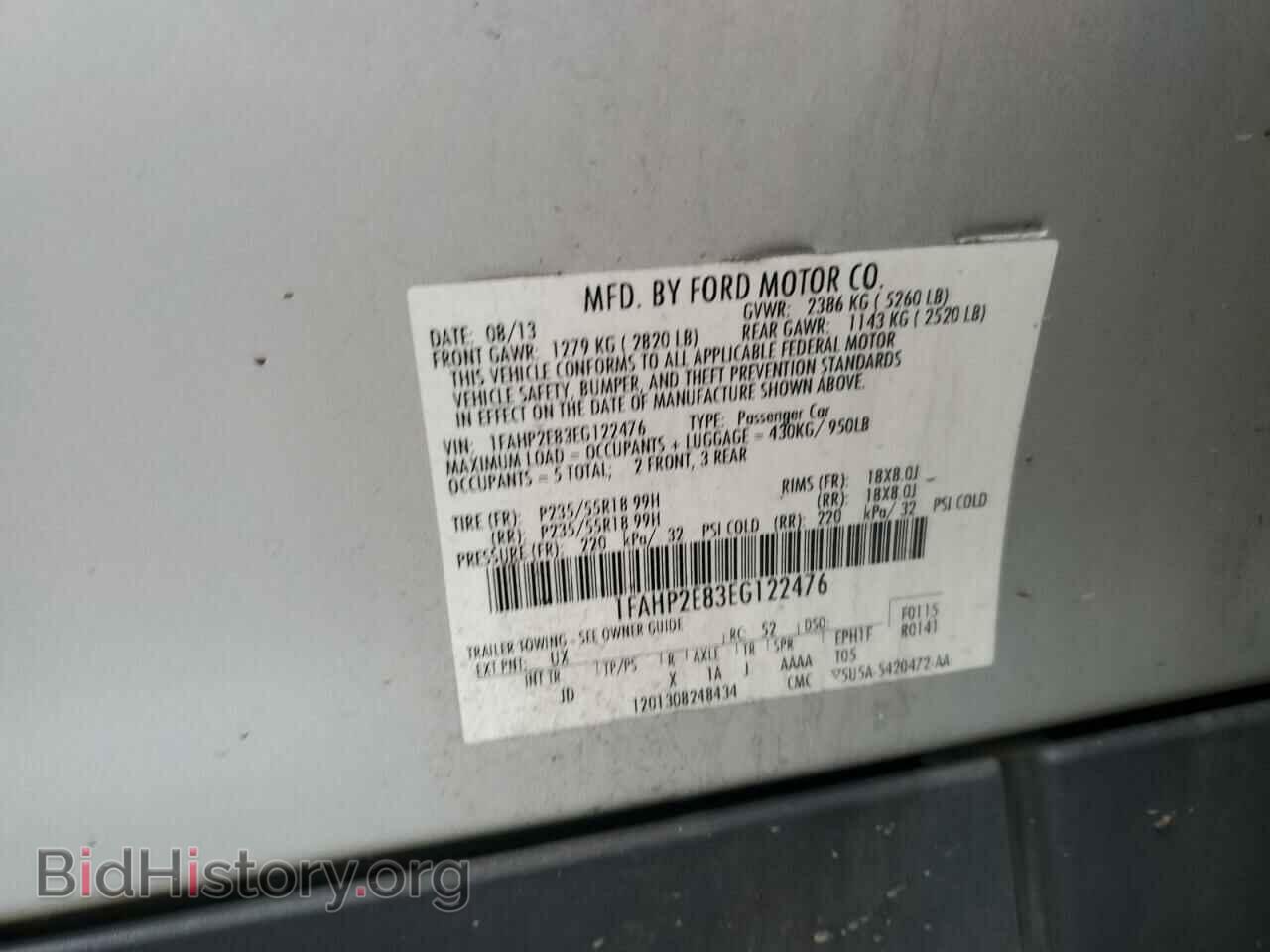 2014 FORD TAURUS - VIN: 1FAHP2E83EG122476 - Photo 12