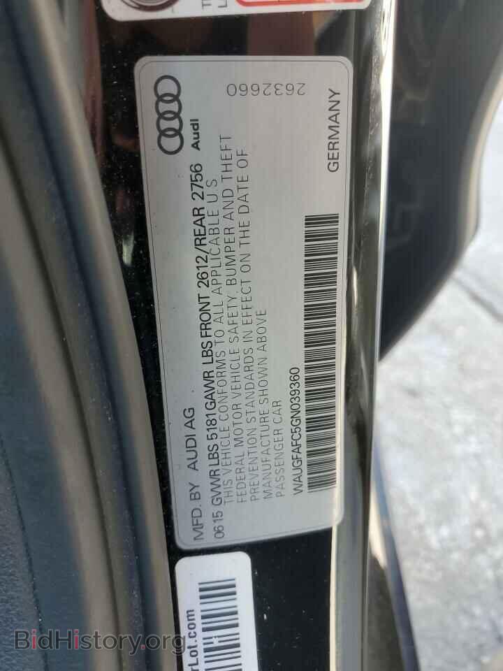 2016 AUDI A6 - VIN: WAUGFAFC5GN039360 - Фото 12