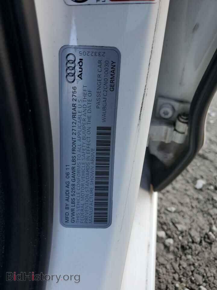 2012 AUDI A6 - VIN: WAUBGAFC2CN010030 - Фото 12