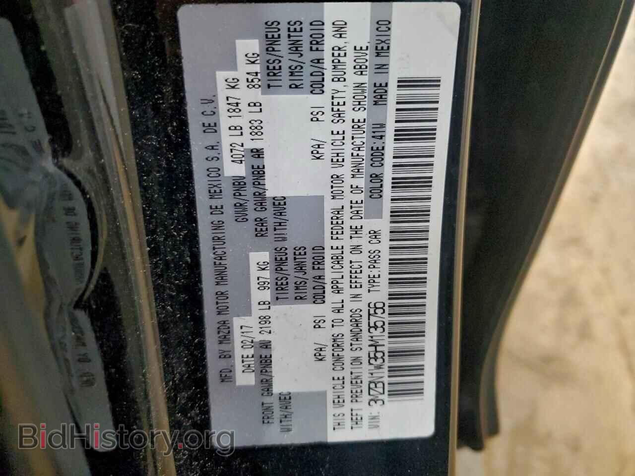 2017 MAZDA 3 - VIN: 3MZBN1W35HM135756 - Фото 12