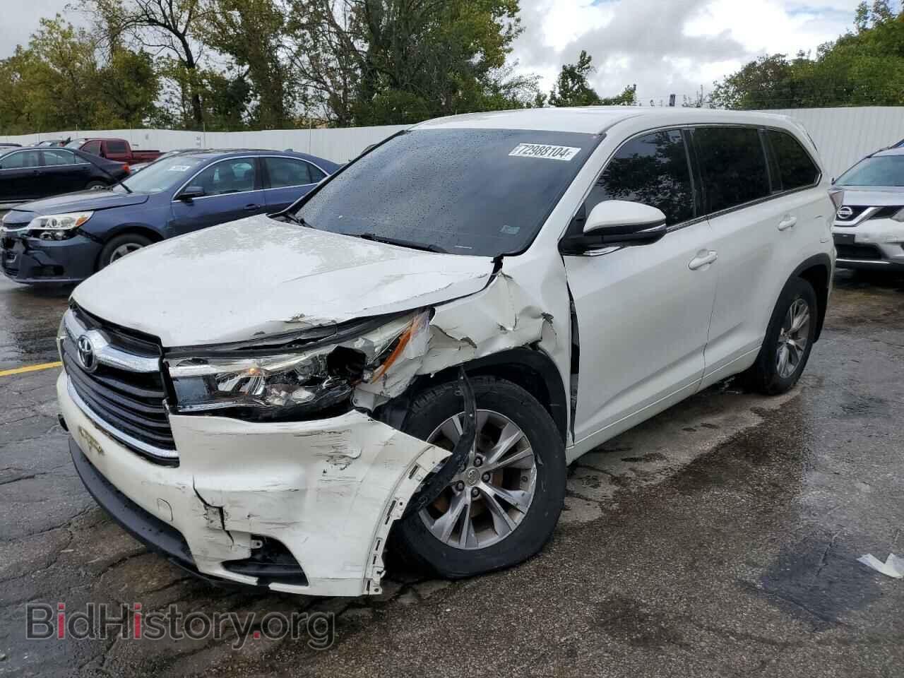 Photo 5TDBKRFH2FS196078 - TOYOTA HIGHLANDER 2016