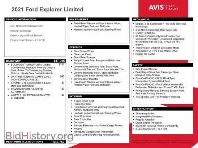 2021 FORD EXPLORER - VIN: 1FMSK8FH2MGA87679 - Photo 10