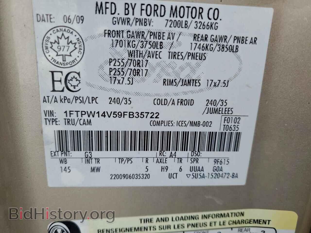 2009 FORD F-150 - VIN: 1FTPW14V59FB35722 - Фото 12