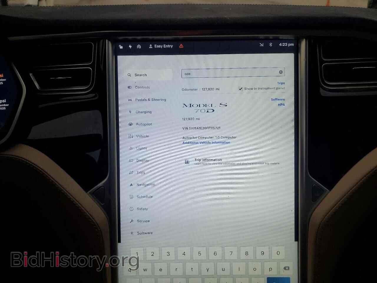 2015 TESLA MODEL S - VIN: 5YJSA1E26FF115721 - Photo 9
