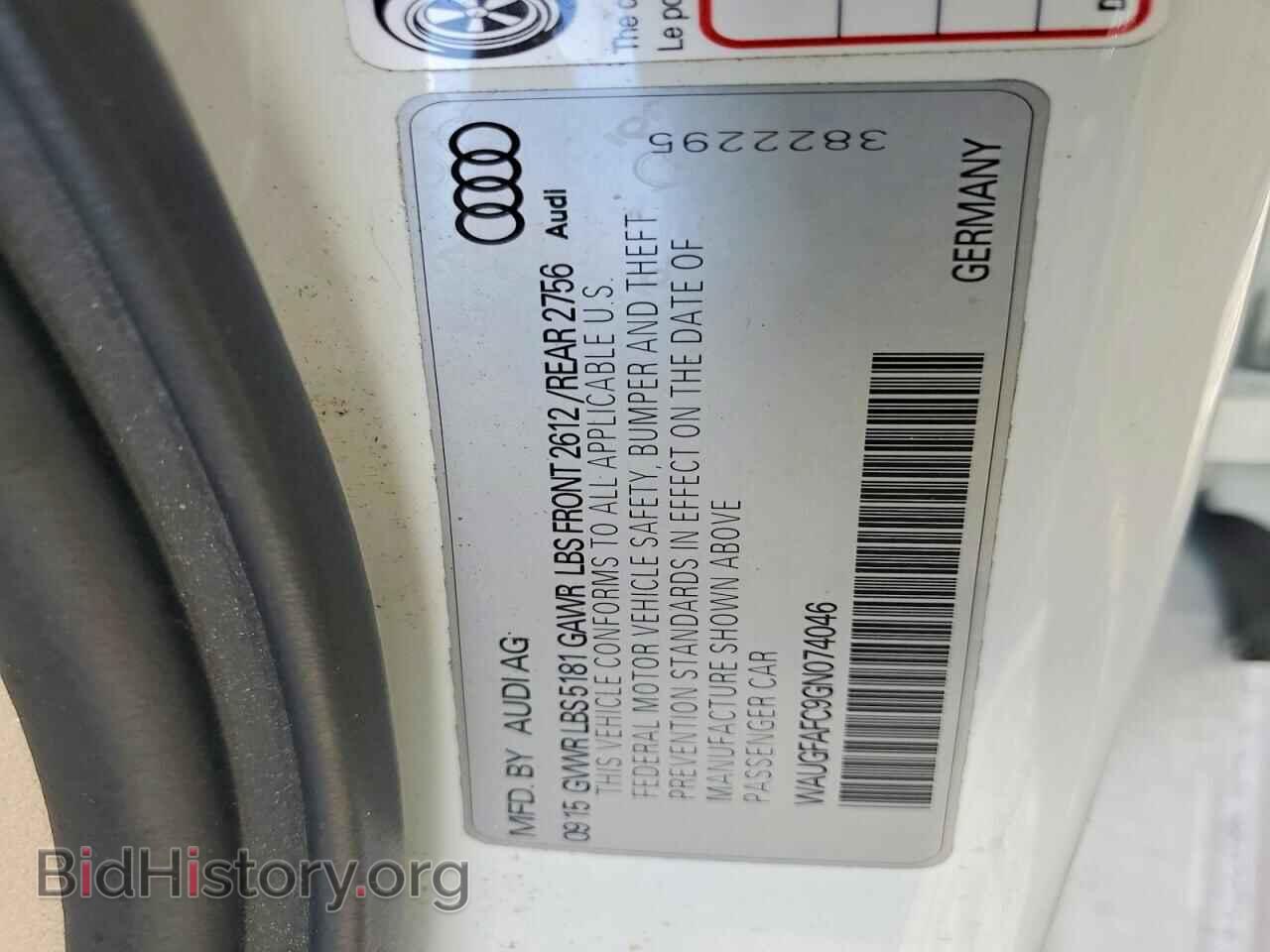 2016 AUDI A6 - VIN: WAUGFAFC9GN074046 - Photo 12
