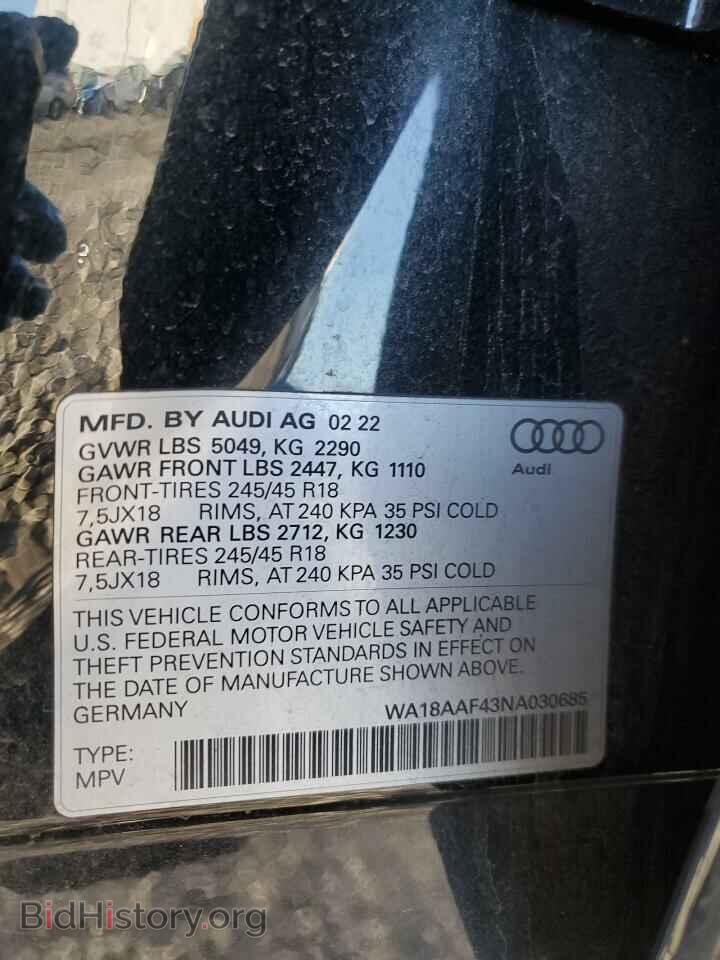 2022 AUDI A4 - VIN: WA18AAF43NA030685 - Photo 13