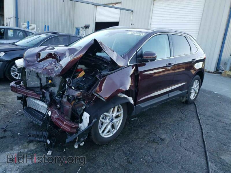 2021 Ford EDGE Edge SEL (VIN 2FMPK3J94MBA47037) — фото 1 из 13, Copart, повреждение: передняя часть