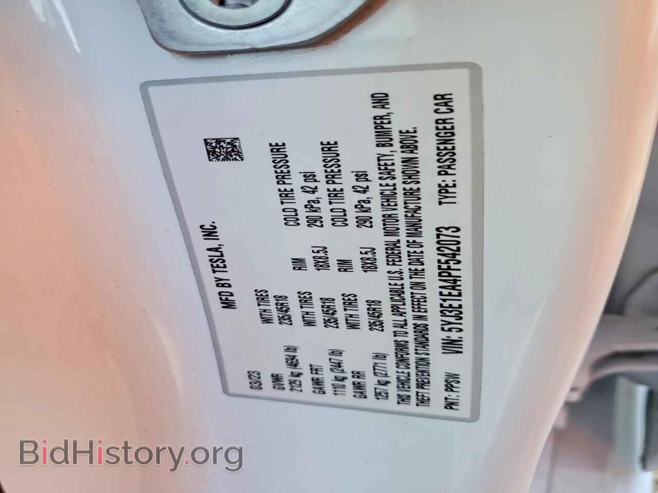 2023 TESLA MODEL 3 - VIN: 5YJ3E1EA4PF542073 - Photo 12