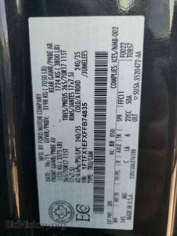 2015 FORD F-150 - VIN: 1FTFX1EFXFFB74835 - Фото 12