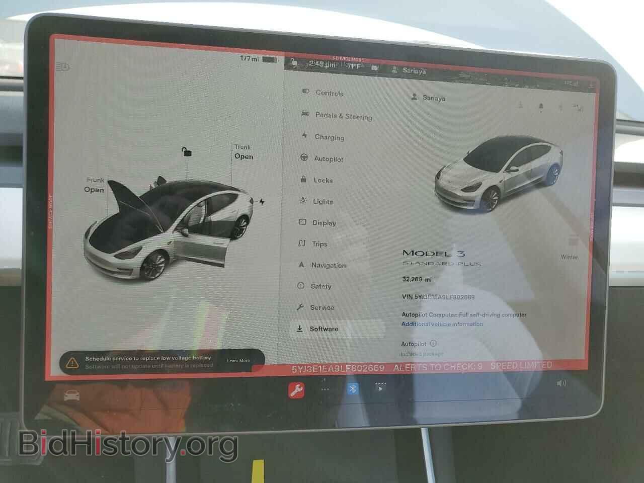 2020 TESLA MODEL 3 - VIN: 5YJ3E1EA9LF802669 - Фото 9